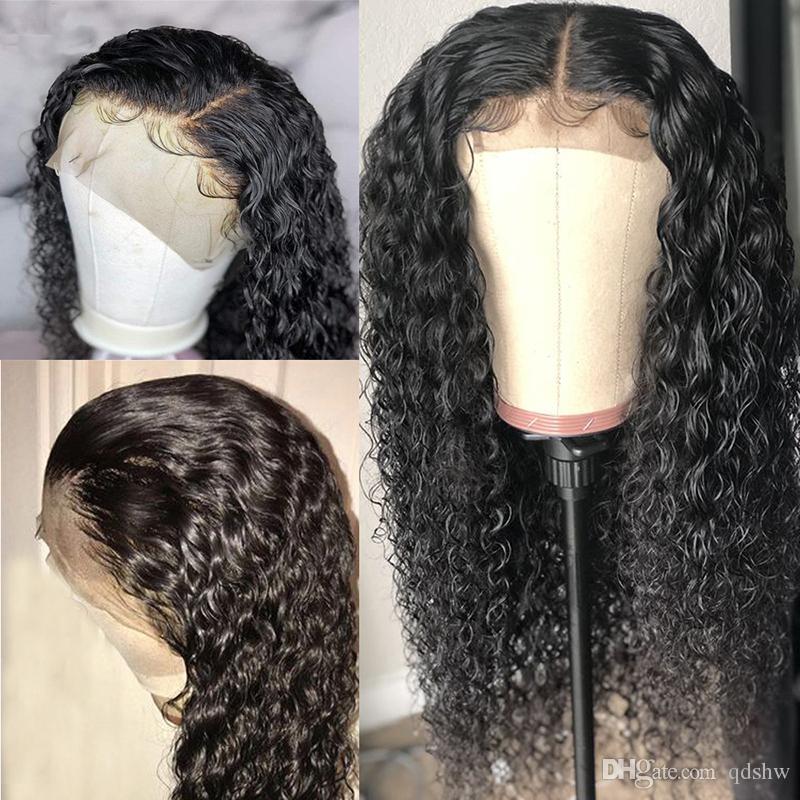 13x4 Frontal HD Lace Wig Transparent Frontal Virgin Malaysian Curly Invisible Knots Lacefront Wigs For Black Women Bleached Knots diva1