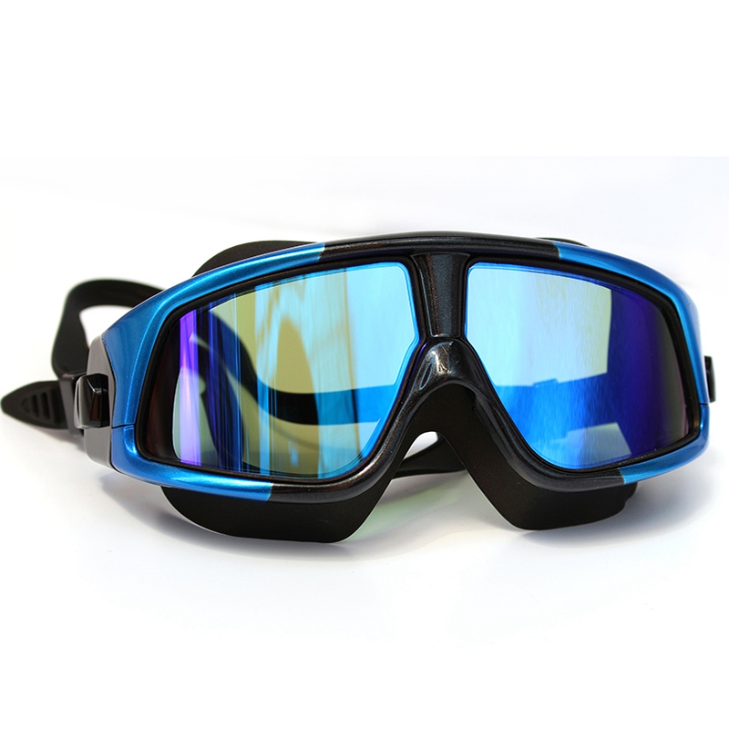 Goggles Swimming Goggles Comfortable Silicone Large Frame Swim Glasses Anti-Fog UV Men Women Swim Mask Waterproof Water Sports286C