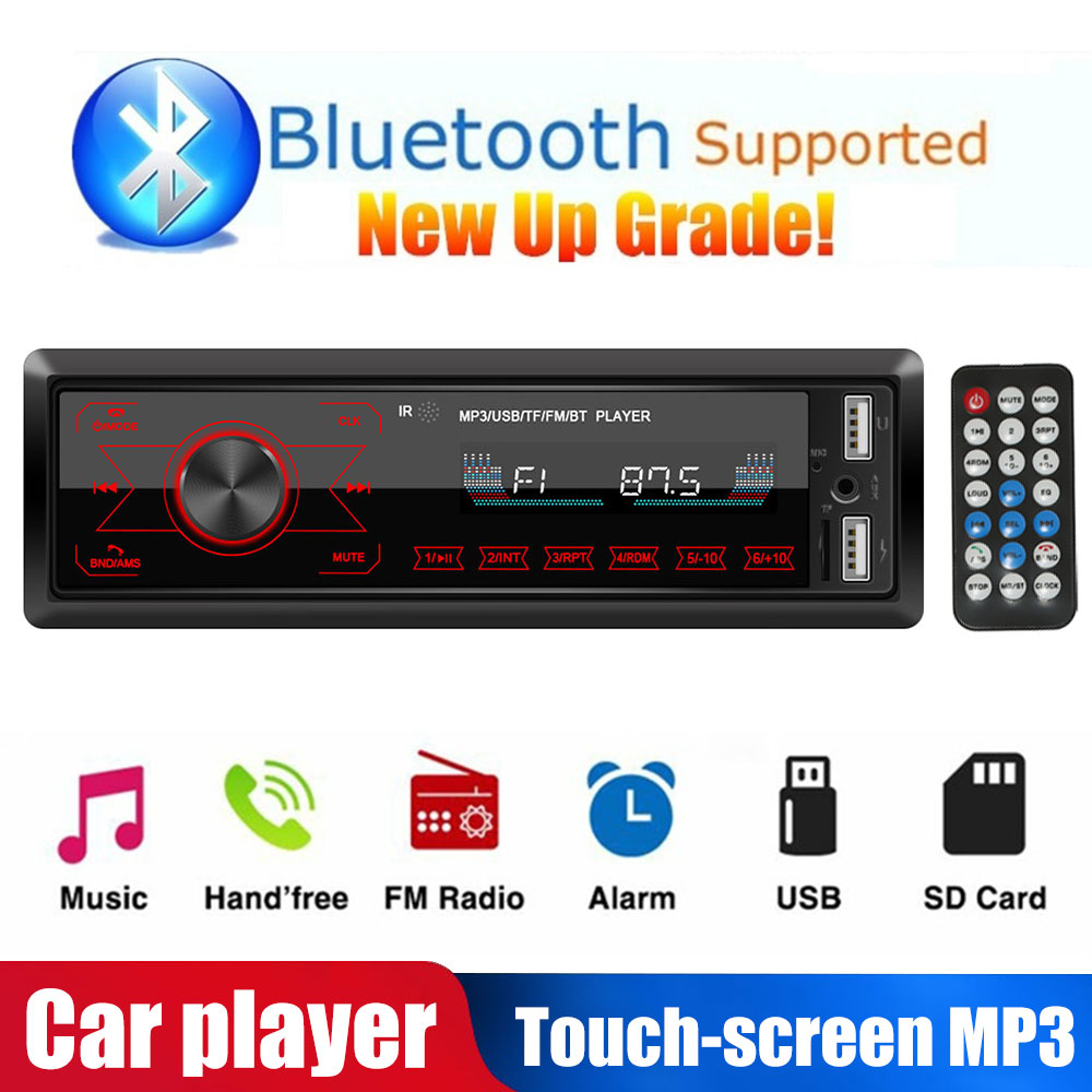 Car Stereo Music Player FM/AUX/TF/USB Bluetooth Radio EQ Sound Effect Power Failure Memory MP3 Touch Screen Remote Control
Car Stereo Music Player FM/AUX/TF/USB Bluetooth Radio EQ Sound Effect Power Failure Memory MP3 Touch Screen Remote Control