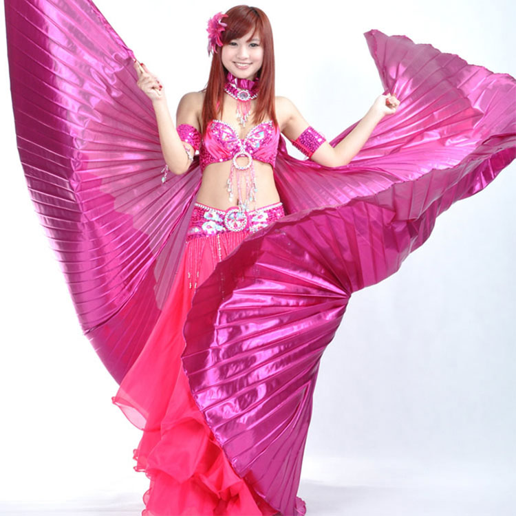 Belly Dance Costume 360 Butterfly Isis Wings Gradient Colorful Stage Performance Props Butterfly Wings With Sticks
