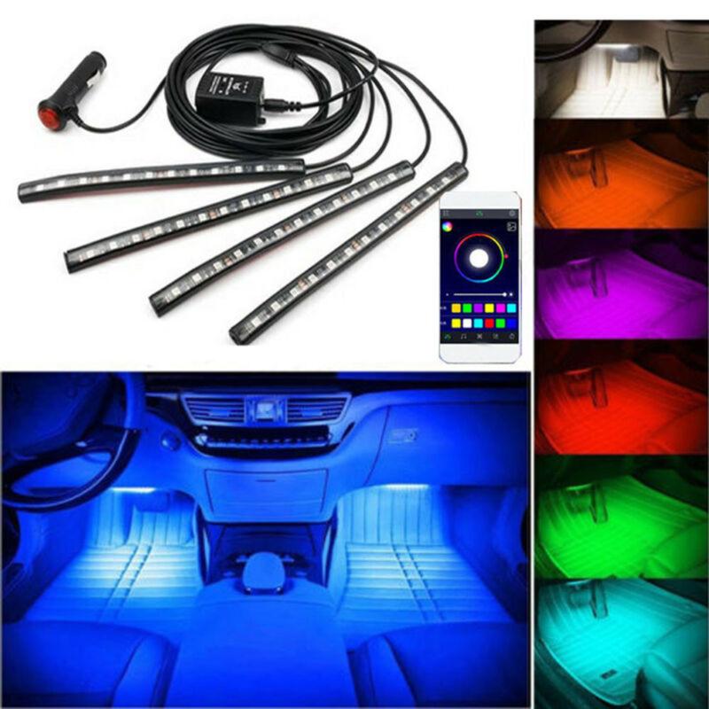 4x LED RGB Light Strip Kit Car Foot Well Atmosphere Phone App Music Control Car Interior Decorative Light Kits
4x LED RGB Light Strip Kit Car Foot Well Atmosphere Phone App Music Control Car Interior Decorative Light Kits