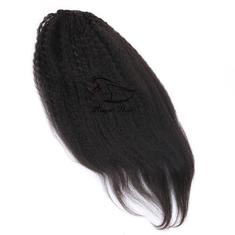 Afro Kinky straight Human Hair Ponytail For Black Women Brazilian Virgin Hair Drawstring Ponytail Hair Extensions 10-20 inch