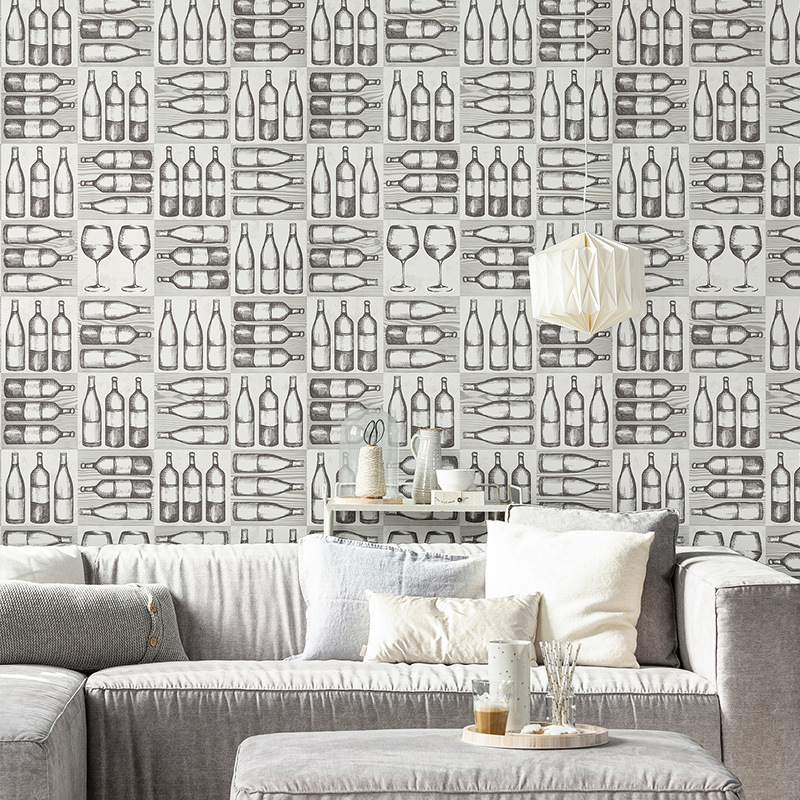 Fashion funny 3D modern wine bottle wine glass ins fresh style TV wall paper Bar restaurant hotel wall industrial art mural wallpaper
Fashion funny 3D modern wine bottle wine glass ins fresh style TV wall paper Bar restaurant hotel wall industrial art mural wallpaper