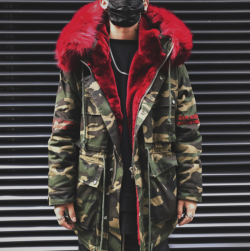 Men's Down jacket oversize winter cotton coat hip-hop style camouflage print women's casual red fur collar thickened padded garments overalls outwear Parkas, Multi
Men's Down jacket oversize winter cotton coat hip-hop style camouflage print women's casual red fur collar thickened padded garments overalls outwear Parkas, Multi