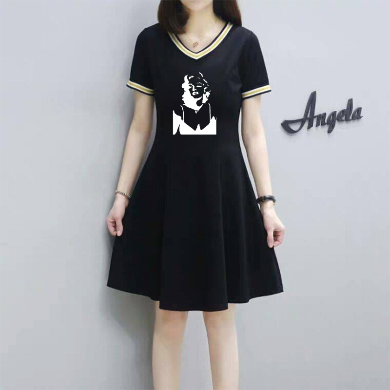Fashion Womens Dresses with Printed Casual DIY Shirt Dresses Short Sleeves V-Neck Women Streetwear Dresses DIY Clothing, Black
Fashion Womens Dresses with Printed Casual DIY Shirt Dresses Short Sleeves V-Neck Women Streetwear Dresses DIY Clothing, Black