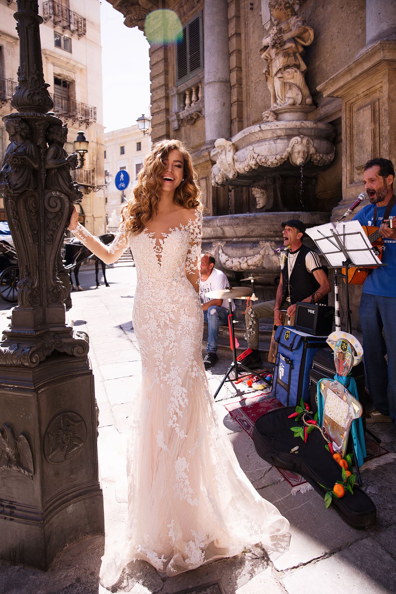 lussanobridal mermaid wedding dresses v neck illusion bridal gown covered button back long sleeves boho wedding dress custom
