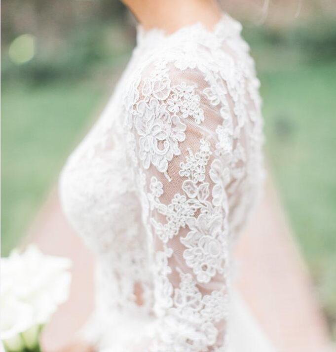 New Bridal Wraps Jackets Appliques Long Sleeves Bolero Jacket Shawl Coats Tulle Bridal Accessories Wedding & Events