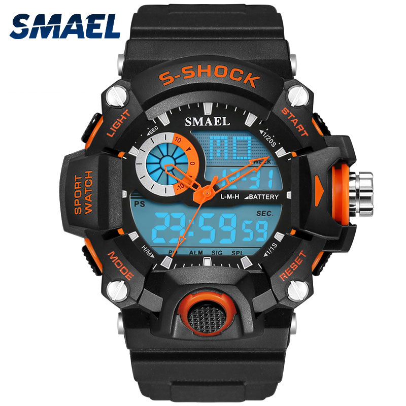 2020 SMAEL Watches Men Military Army Mens Watch Reloj Electronic Led Sport Wristwatch Digital Male Clock 1385 S Shock Sport Watch Men, Slivery;brown
2020 SMAEL Watches Men Military Army Mens Watch Reloj Electronic Led Sport Wristwatch Digital Male Clock 1385 S Shock Sport Watch Men, Slivery;brown
