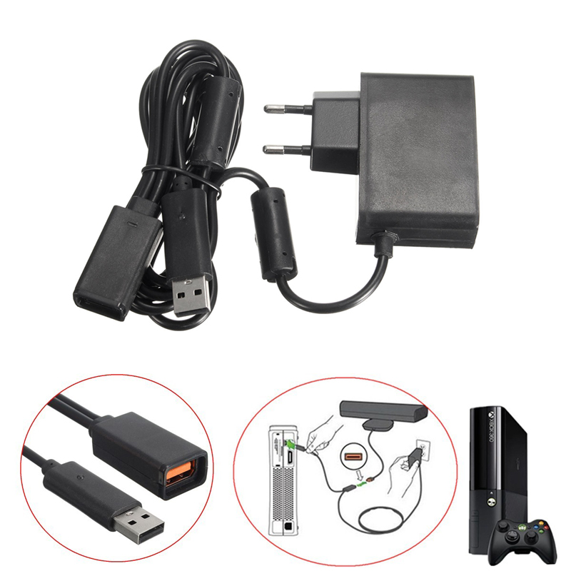 

AC 100V-240V Kinect Power Supply EU US UK AU Plug Adapter USB Charging Charger For Microsoft For Xbox 360 Kinect Sensor