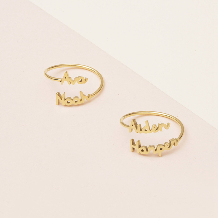 Personalized Adjustable Double Name Couple Rings For Women Stainless Steel Custom Two Names Birthday Jewelry Men Anel Bague, Silver
Personalized Adjustable Double Name Couple Rings For Women Stainless Steel Custom Two Names Birthday Jewelry Men Anel Bague, Silver