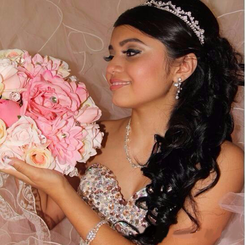 Sweetheart Crystals Sparkly Pink Quinceanera Dresses Ball Gown Ruffles Gorgeous Sweet 16 Party Dress Vestidos De 15 Anos Girl Prom Dress