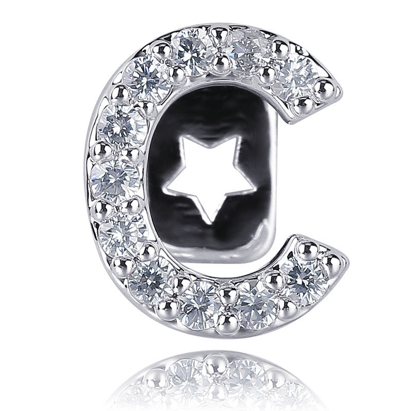 Gold Silver Color Iced Out A-Z Custom Letter Grillz Full Diamond Teeth Letter Grills Bottom Tooth Cap Hip Hop Dental Mouth Teeth Br