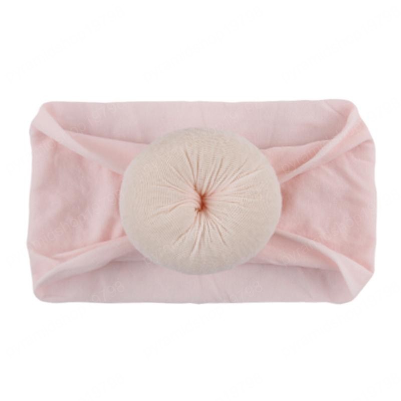 Baby Solid Turban 23 Colors Donuts Nylon Headwraps Bohemian Style Infant Baby Round Nylon Soft Wide Hair Band Kids Headbands