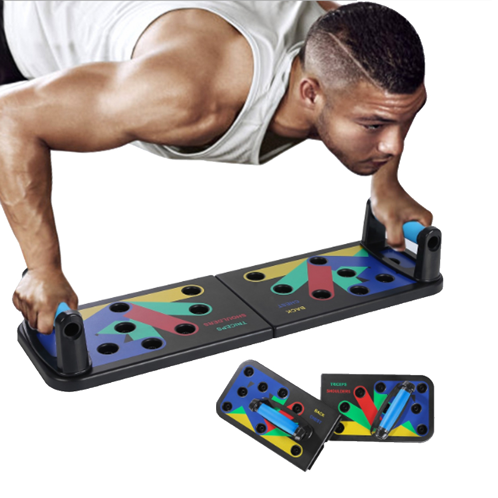 Push Up Rack Board Foldable Multifunctional Push Up Rack Board Home Workout Board Abdominal Muscle Exercise Equipment Y200506