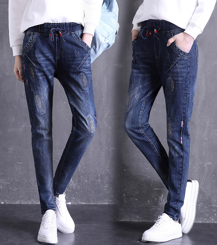 Dark Blue Leisure Straight Canister Double-Breasted Tall Waist Inelasticity Female Flash Blue In The Autumn
Dark Blue Leisure Straight Canister Double-Breasted Tall Waist Inelasticity Female Flash Blue In The Autumn