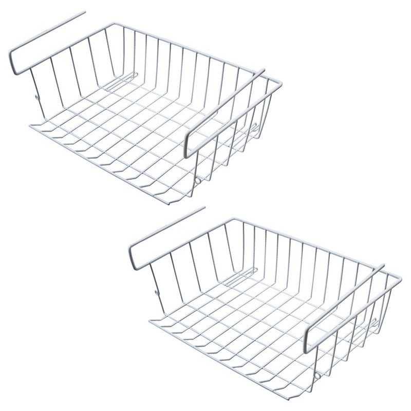 New Under Shelf Storage Basket, 2 Pcs Under Cabinet Storage Wire Basket Organizer Fit Dual Hooks for Kitchen Pantry Desk Bookshe
New Under Shelf Storage Basket, 2 Pcs Under Cabinet Storage Wire Basket Organizer Fit Dual Hooks for Kitchen Pantry Desk Bookshe