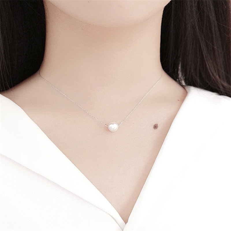 New Sterling Silver 925 Jewelry Natural Freshwater Pearl Necklaces For Women Wedding Party Gifts Femme Collar Choker Necklace