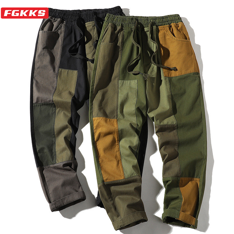 FGKKS Brand Men Cargo Pants Spring New Men's Cotton Trend Wild Big Pocket Trousers Patchwork Straight Casual Pants Male, Navy
FGKKS Brand Men Cargo Pants Spring New Men's Cotton Trend Wild Big Pocket Trousers Patchwork Straight Casual Pants Male, Navy