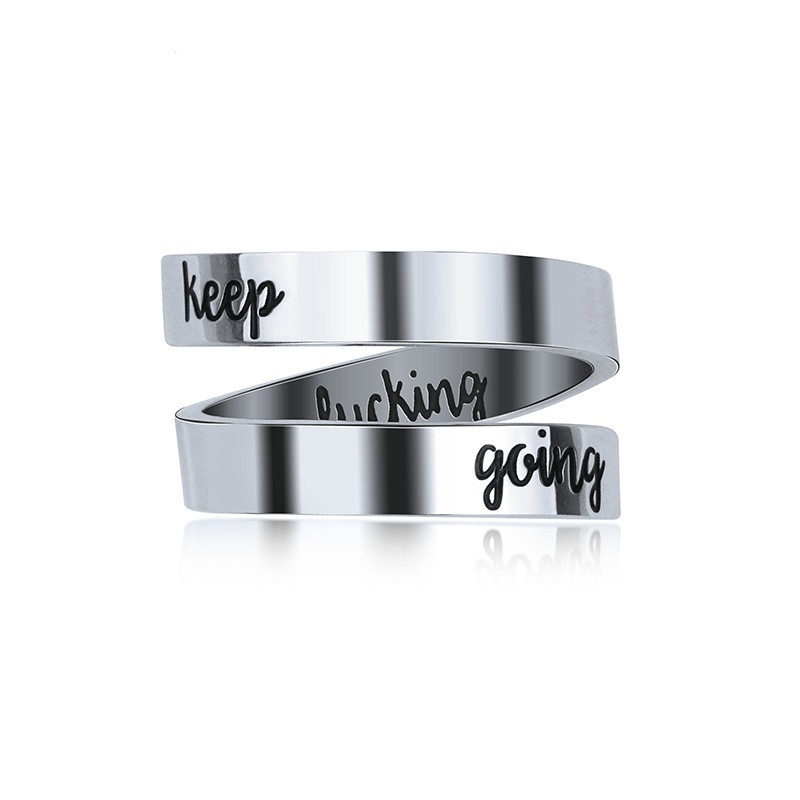 Personalized Keep Going Ring Gift for Men Women Stainless Steel Laser Side Party Jewelry Gift Ring
Personalized Keep Going Ring Gift for Men Women Stainless Steel Laser Side Party Jewelry Gift Ring