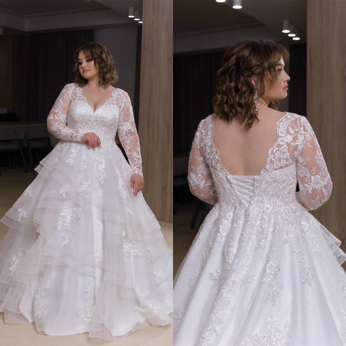2020 Plus Size Bohemian Wedding Dresses V Neck Appliqued Long Sleeves Lace Bridal Gowns Cascading Ruffles Tiers Open Back Abiti Da Sposa, Burgundy
2020 Plus Size Bohemian Wedding Dresses V Neck Appliqued Long Sleeves Lace Bridal Gowns Cascading Ruffles Tiers Open Back Abiti Da Sposa, Burgundy