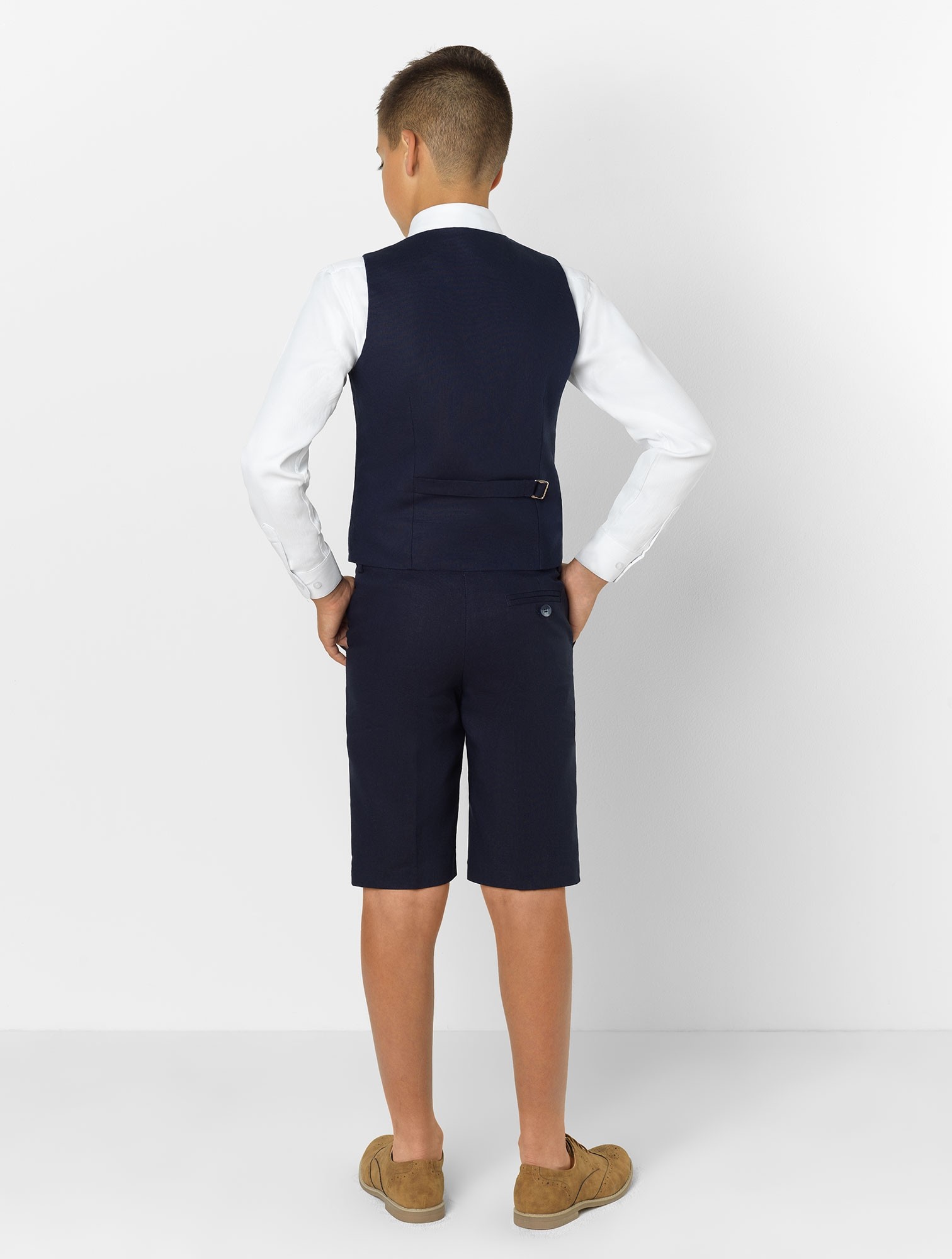 Spring Kids Formal Wedding Tuxedos Handsome 2 Pieces Double Breasted Summer Boy's Pants Suits Flower Boys Wear(Vest+Pants)