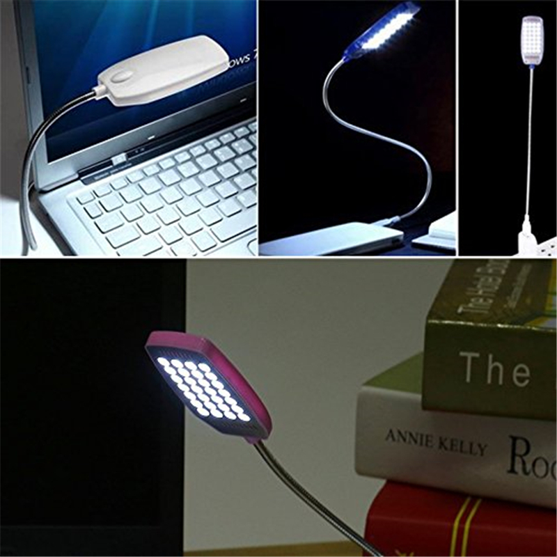 USB Reading Lamp with 28 LEDs Lights 5V Flexible Gooseneck Mini USB Book light for Laptop Notebook PC Computer