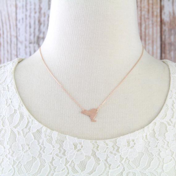 Outline New York State NY Map Necklaces America USA State Map Necklaces for Hometown Souvenir Gifts