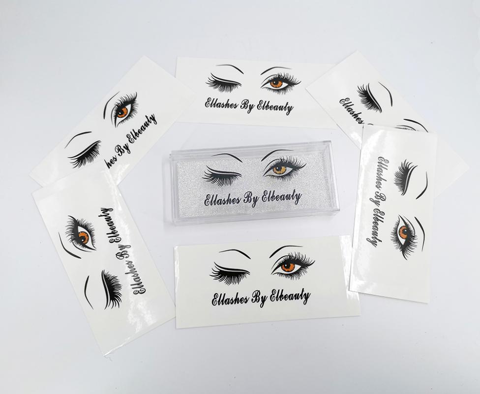200pcs Eyelashes stickers Business Cards Custom Clear Wedding Labels Mink Lashes Paper Lipgloss Tubes Sticker