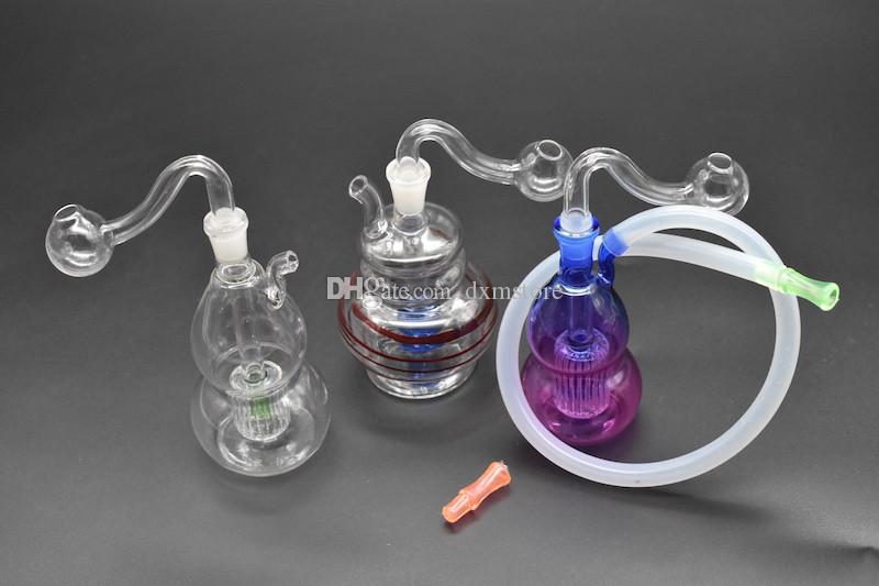 HOT Glass Water Pipes with Hose and Bowl Beautiful Oil Rigs Glass Hookahs Oil Concerntrate Dabs mini bong protable 10mm oil burner pipe
HOT Glass Water Pipes with Hose and Bowl Beautiful Oil Rigs Glass Hookahs Oil Concerntrate Dabs mini bong protable 10mm oil burner pipe