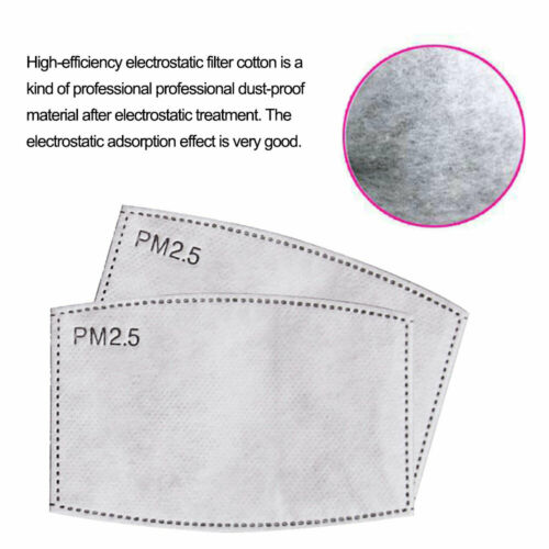 Anti Dust Droplets Replaceable Mask Filter Insert for Mask Paper Haze Mouth PM2.5 Filters Household Protective Products
