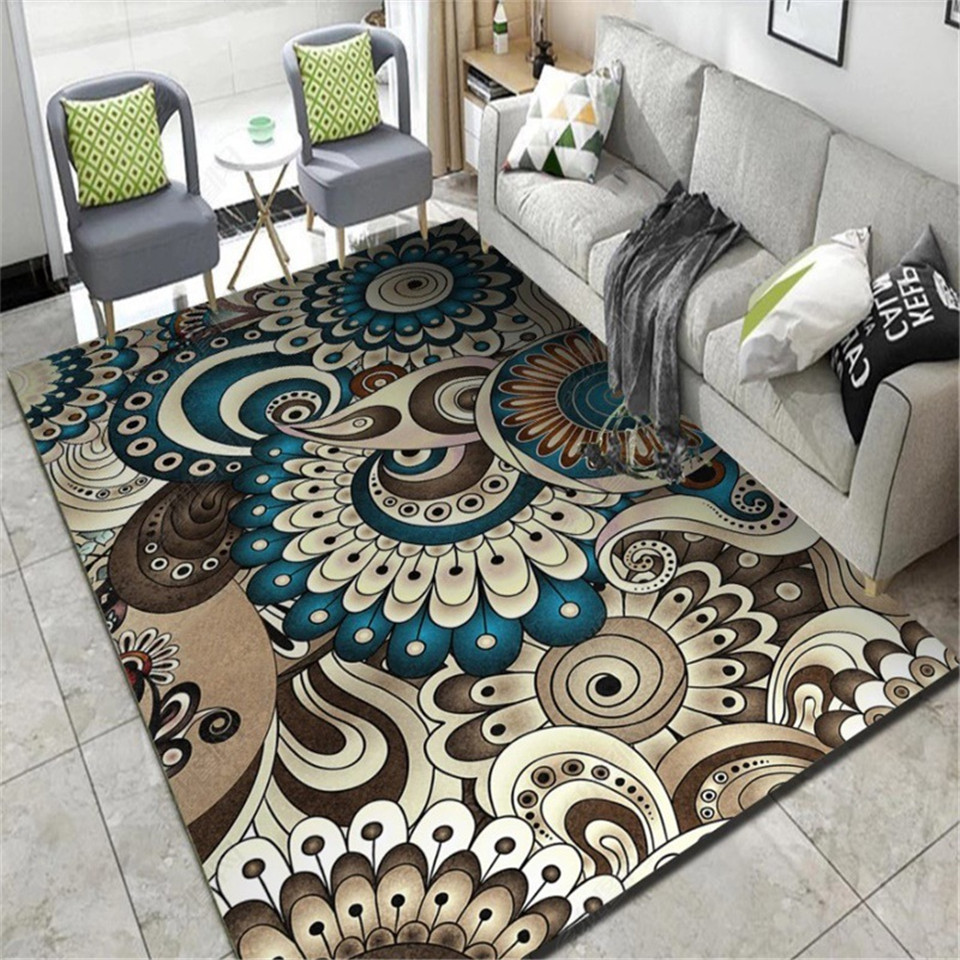 Wishstar Blue Brown Living Room Carpet Vintage Geometric Pattern Rectangle Bohemian Rug Bedroom Mat Kitchen Rug Carpet Corridor, As picture
Wishstar Blue Brown Living Room Carpet Vintage Geometric Pattern Rectangle Bohemian Rug Bedroom Mat Kitchen Rug Carpet Corridor, As picture