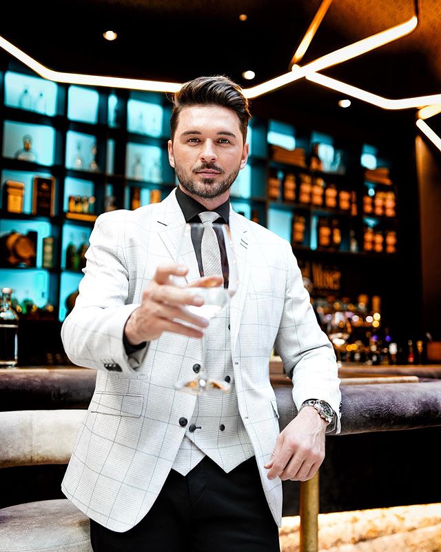 Summer Classic Check Mens Groom Wedding Suits Groom Slim Fit Two Button Peaked Lapel Formal Work Prom Office Blazer Jacket(Jacket+Vest)