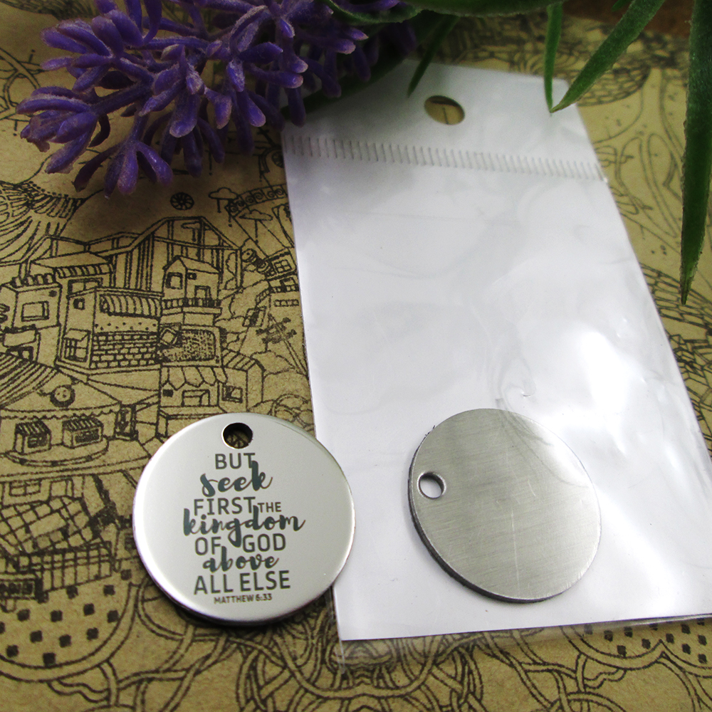 40pcs--"But seek first the kingdom of god"stainless steel charms more style for choosing DIY Charms pendants for necklace
40pcs--"But seek first the kingdom of god"stainless steel charms more style for choosing DIY Charms pendants for necklace