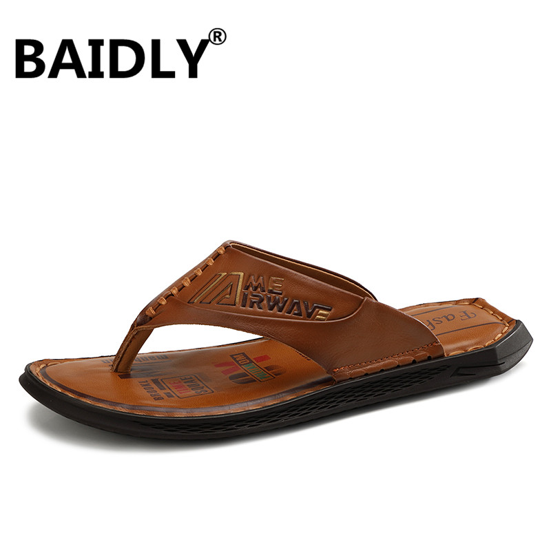 Genuine Leather Men Slippers Beach Summer Sandals Shoes Men Flip Flops Flat Heels Male Outdoor Shoes Sandalia Masculina, Black
Genuine Leather Men Slippers Beach Summer Sandals Shoes Men Flip Flops Flat Heels Male Outdoor Shoes Sandalia Masculina, Black