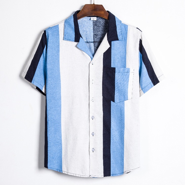 Men's brand summer creative short sleeve Hawaiian beach resort business stripe shirt men shirt streetwear hawaiian, Navy blue
Men's brand summer creative short sleeve Hawaiian beach resort business stripe shirt men shirt streetwear hawaiian, Navy blue