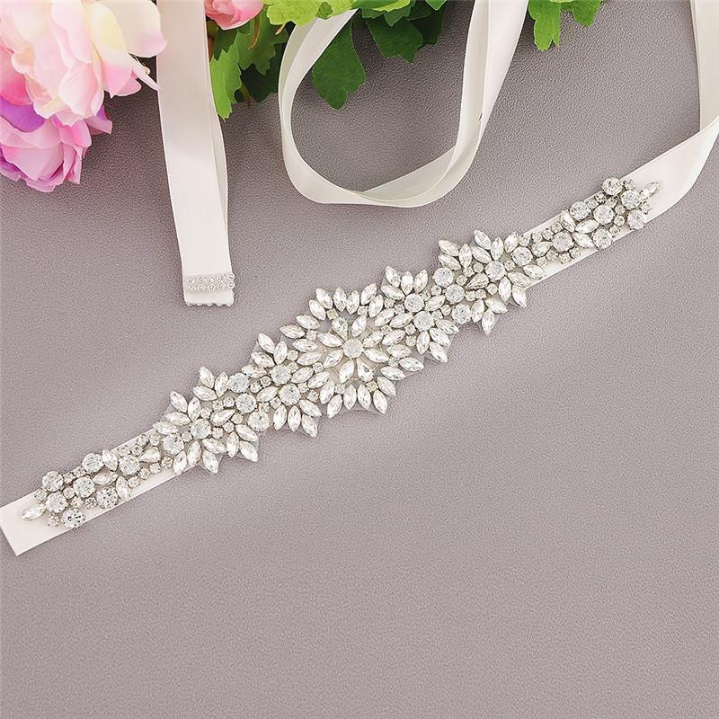 New Custom Made Wedding Belts Satin Belt With Rhinestones Beads Wedding Accessories Bridal Ribbon Sash For Wedding Prom Gowns CPA1688