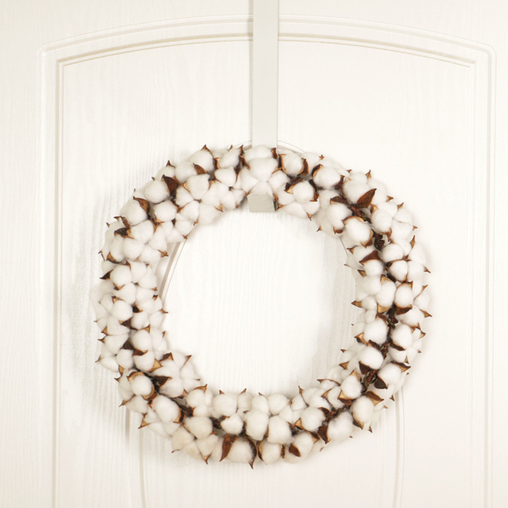 Door and window decoration.Christmas retro style. Real Cotton Wreath Farmhouse Decor, White
Door and window decoration.Christmas retro style. Real Cotton Wreath Farmhouse Decor, White