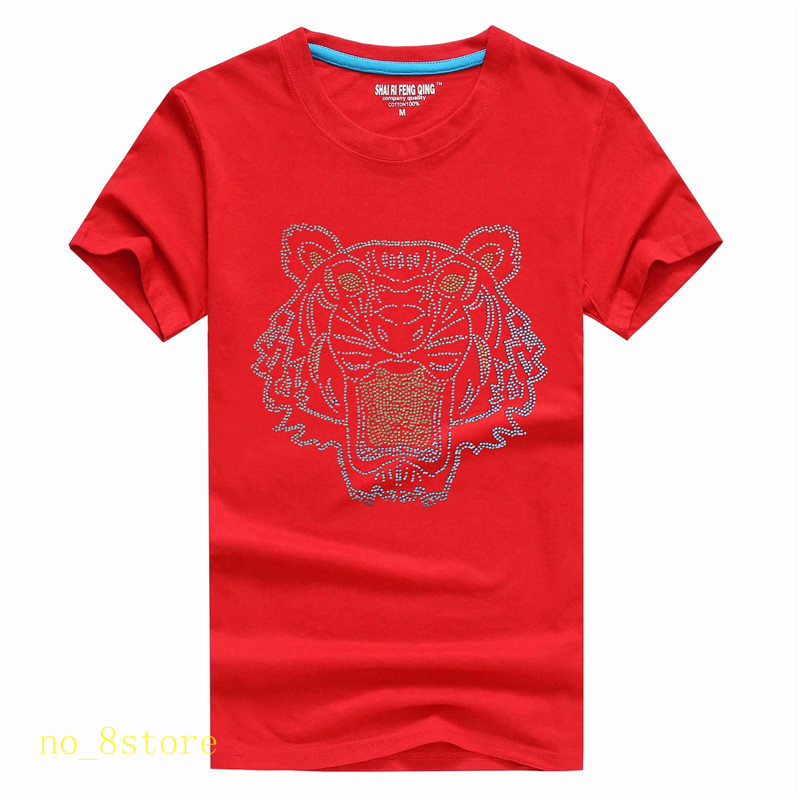 Bright diamond Summer Designer T Shirts For Men Tops Tiger Head Letter Embroidery T Shirt Mens Clothing Brand Short Sleeve Tshirt Women A14, 14
Bright diamond Summer Designer T Shirts For Men Tops Tiger Head Letter Embroidery T Shirt Mens Clothing Brand Short Sleeve Tshirt Women A14, 14