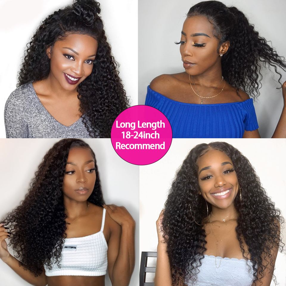 Ishow 28 30 40inch 180% 250% High Density 4*4 Human Hair Wigs Pre-Plucked Transparent Lace Closure Wig StraightKinky Curly Body Water Loose Deep for W