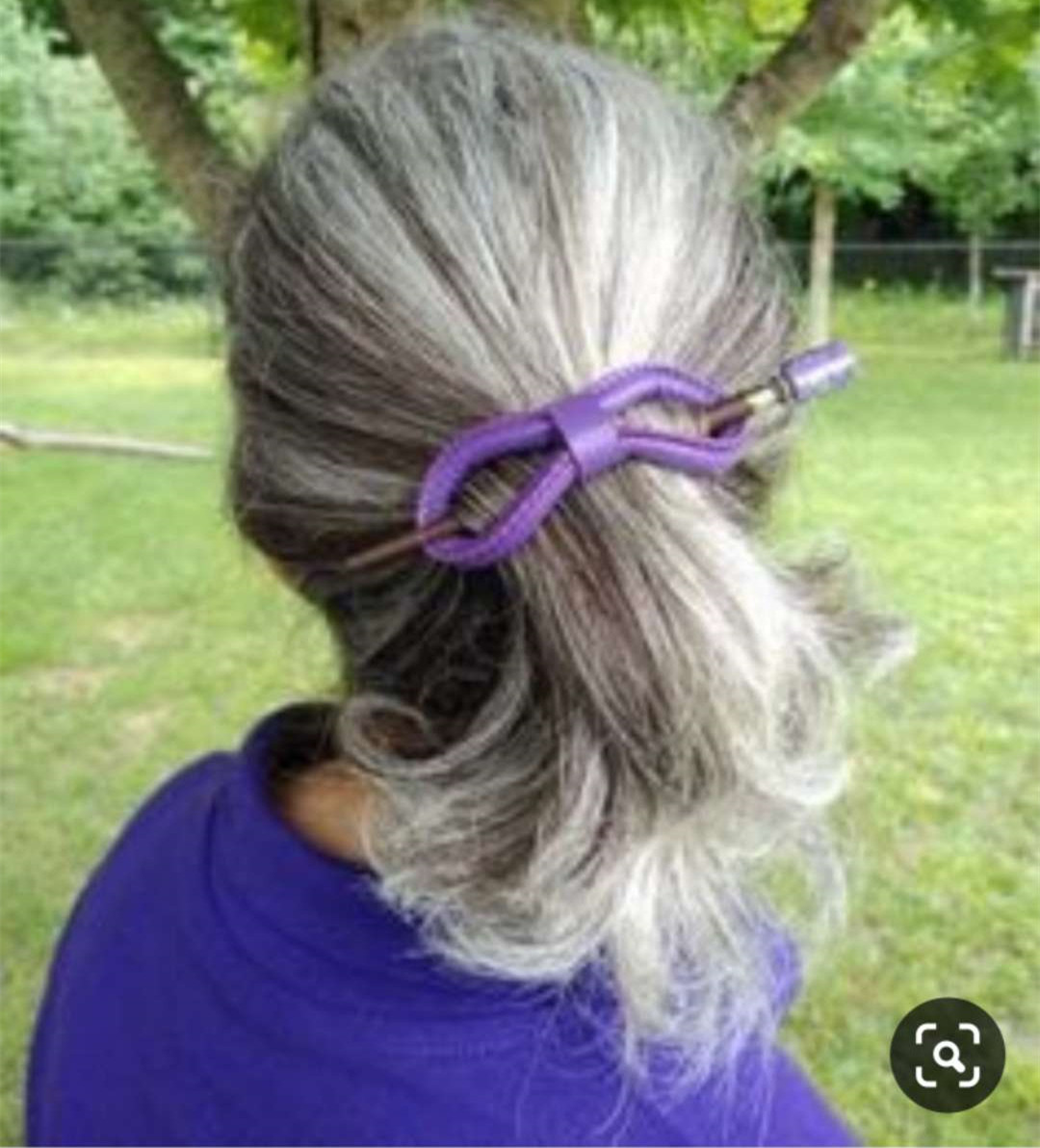 Brown Salt and pepper real hair gray ponytail hairpiece straight bun ponytail short cut 120g grey human hair