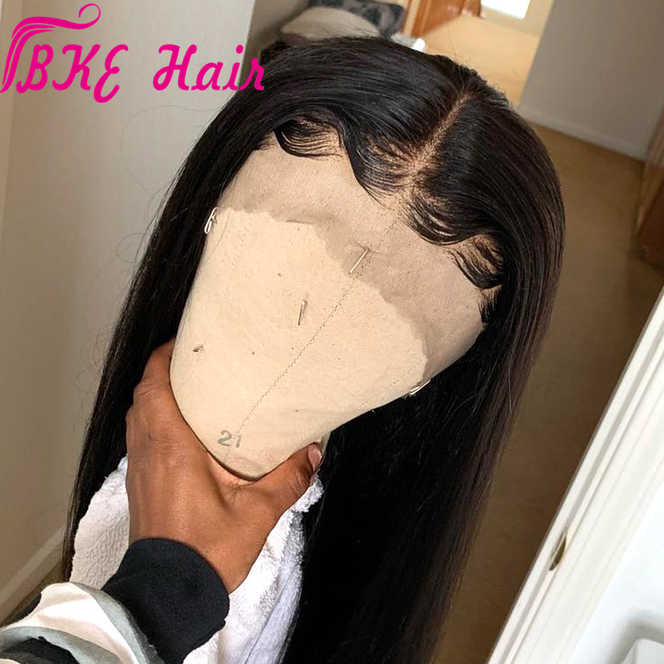 Top Quality 1b# Black Long Silky Straight Full Lace Wigs with Baby Hair Heat Resistant Glueless Synthetic Lace Front Wigs for Black Women