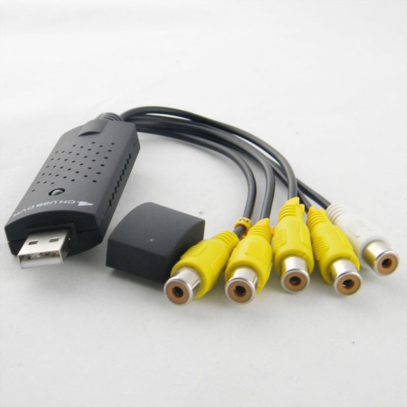 CKC 1pc New USB Video Capture Card Easycap 4 CH USB Video Capture Adapter Audio Video to Digital Format for PC
