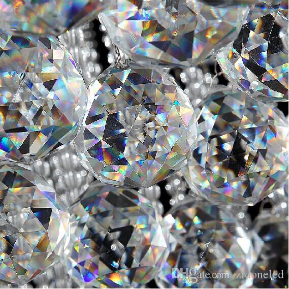 Modern Crystal Ceiling Lamp Rectangle Wave Crystals Chandelier Lighting Fixtures Surface Mounted Loyer GU10