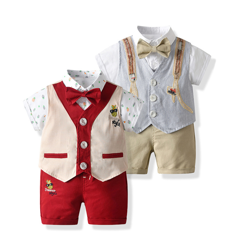 Newborn Baby Boys Gentleman Outfits Suits, Infant Short Sleeve Bow Tie Shirt+Pant+ Vest for Toddler Clothes Set, Red
Newborn Baby Boys Gentleman Outfits Suits, Infant Short Sleeve Bow Tie Shirt+Pant+ Vest for Toddler Clothes Set, Red