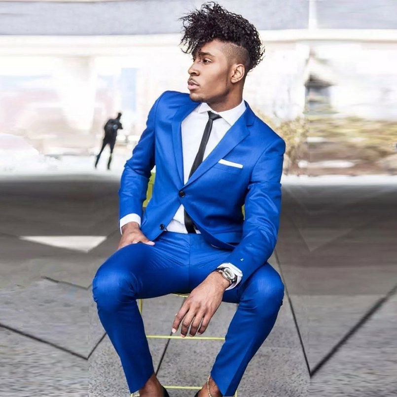 Fashion men's suit Wedding Royal Blue 2 Piece Wedding Suits Bespoke Groom Best Man Groomsmen Tuxedos, Black
Fashion men's suit Wedding Royal Blue 2 Piece Wedding Suits Bespoke Groom Best Man Groomsmen Tuxedos, Black