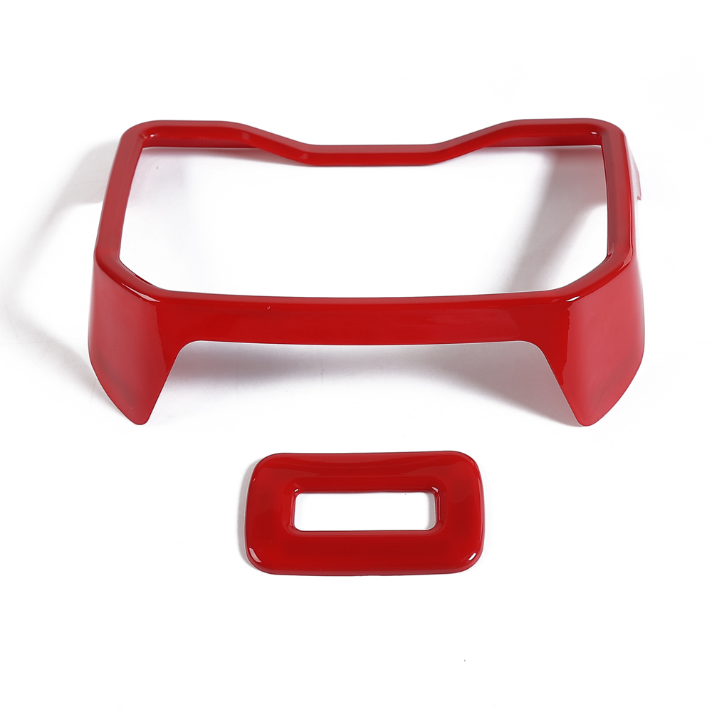 Red ABS Water Cup Holder Cover Rear Seat Armrest Trim For Jeep Wrangler JL 2018+ Auto Interior Accessories