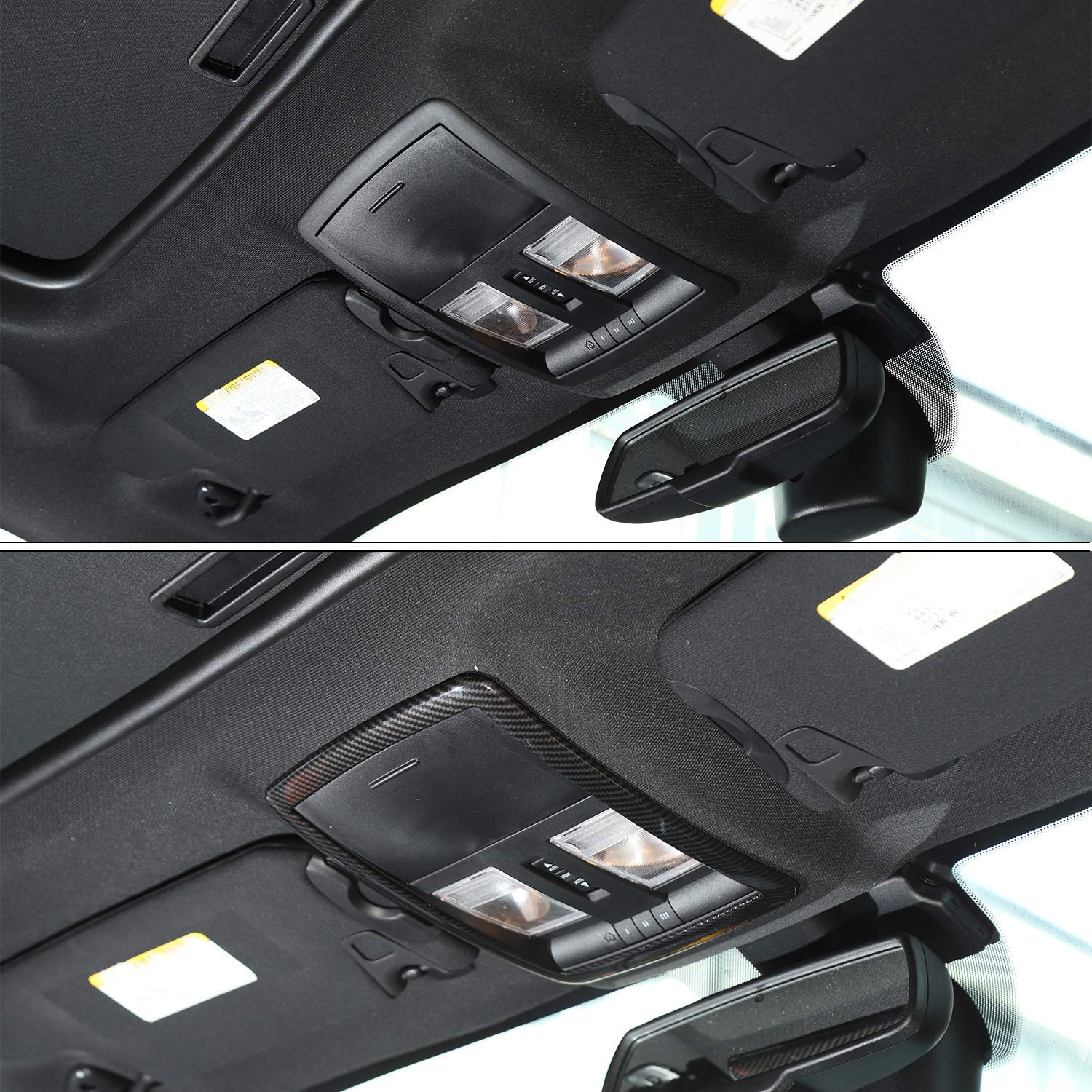 Car Styling ABS Reading Light Decoration Trim Accessories for Dodge Challenger 2010 UP Car Interior Accessories