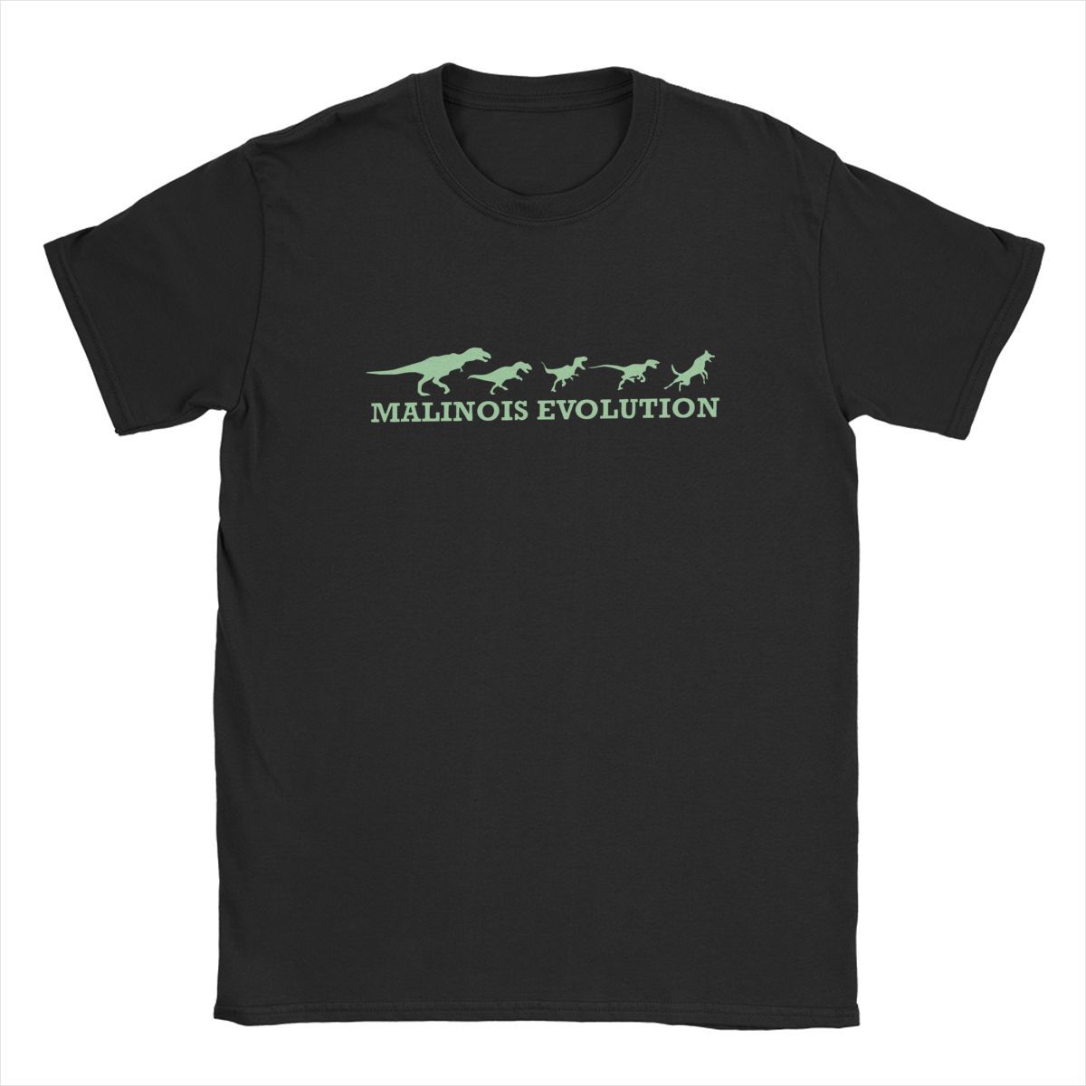 Malinois Evolution T Shirt Men 100% Cotton Vintage T-Shirts Crewneck Belgian Dog Tee Shirt Short Sleeve Tops Gift Idea T200224