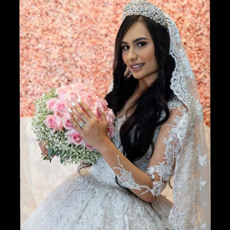 Lace Ball Gown Dresses Sexy V Neck Bridal Gowns Chapel Train Custom Country Wedding Dress Plus Size