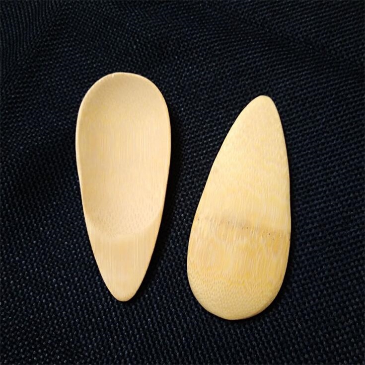 Natural Wooden Tea Spoon 10.2CM Mini Oval Flat Shape Bamboo Tea Scoop Kitchen Spoons Tea Accessories от DHgate WW